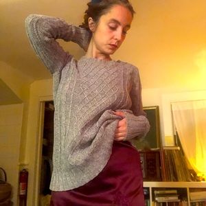 Long, grey old navy sweater